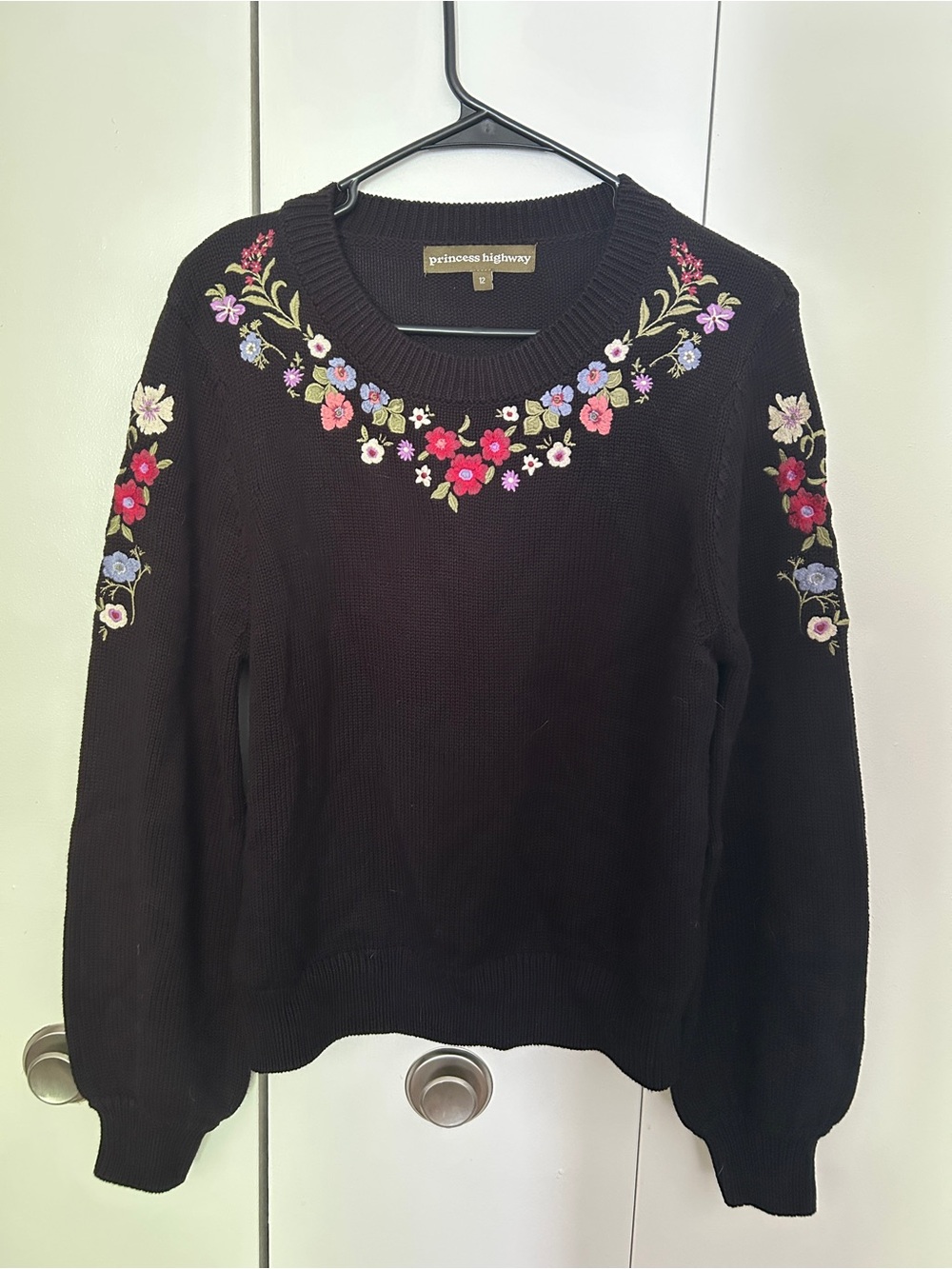 Princess highway floral embroidery sweater